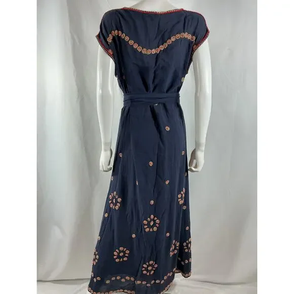 The Great. 'The Beaded' Blue Cotton Corridor Dress Size 1 - Picture 3 of 4